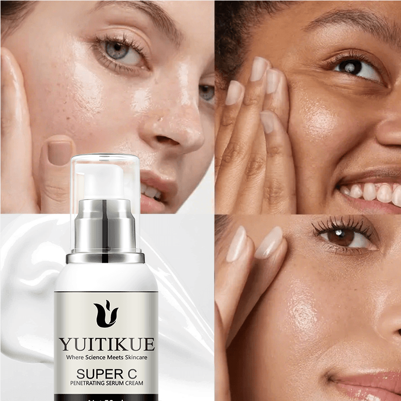 YUITIKUE Super C Soro Penetrante Creme 50Ml Vitamina Colágeno Retinol Facial Endurecimento Levantamento Suavização Hidra