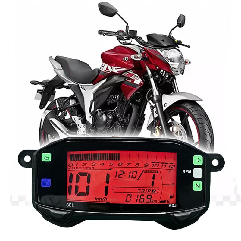 Tela LCD Original para Moto - Acessórios de Moto para Painel Digital de Velocímetro e Tacômetro Digital para Suzuki
