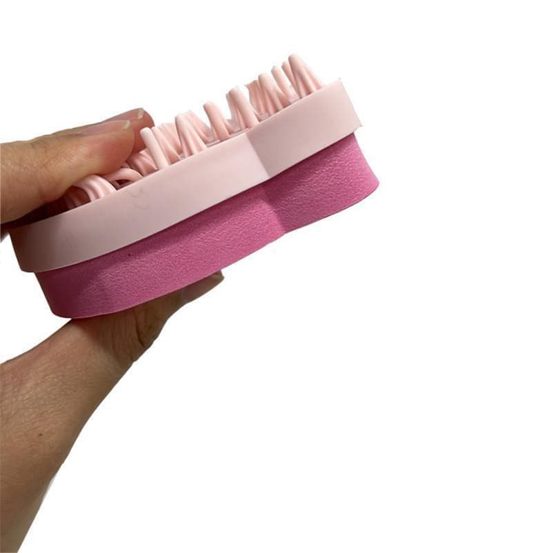 Escova De Banho Para Animais De Estimação De Silicone Macio , Pente De Massagem Suave , Shampoo , Purificador Cães E Gat