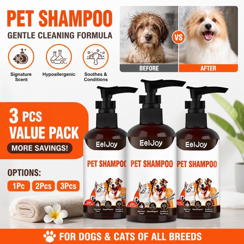 Shampoo Avançado para Animais de Estimação 100 ml | Aloe Suave e Vitamina E | Limpeza & Amaciamento para Cães & Gatos