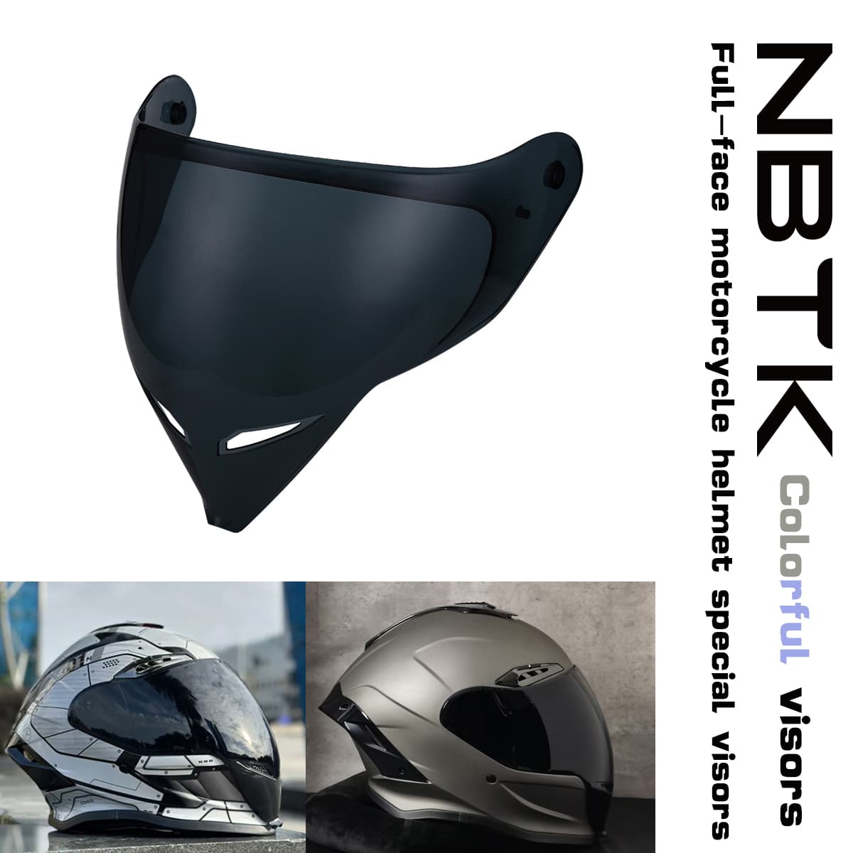 Lente Visor para Capacete Nbtk Modelo 109 com Spoiler Traseiro - Acessório para Motos