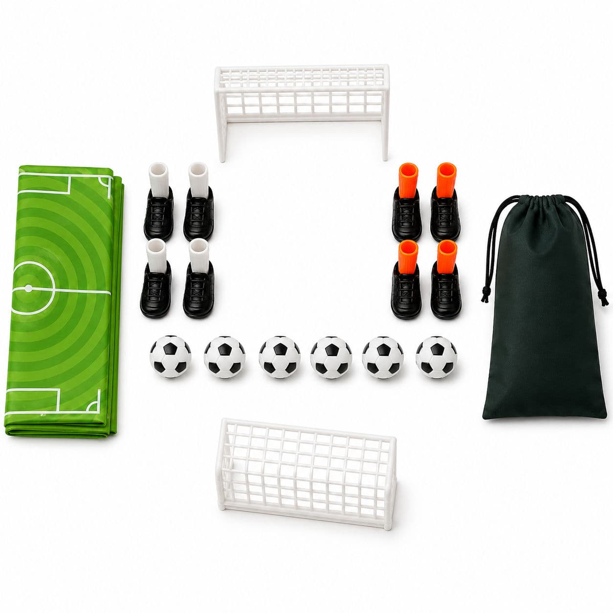 Jogo de Futebol de Dedo para a Noite de Jogos em Família, Conjunto Completo de Mesa com 2 Gols, 8 Chuteiras de Dedo, 6