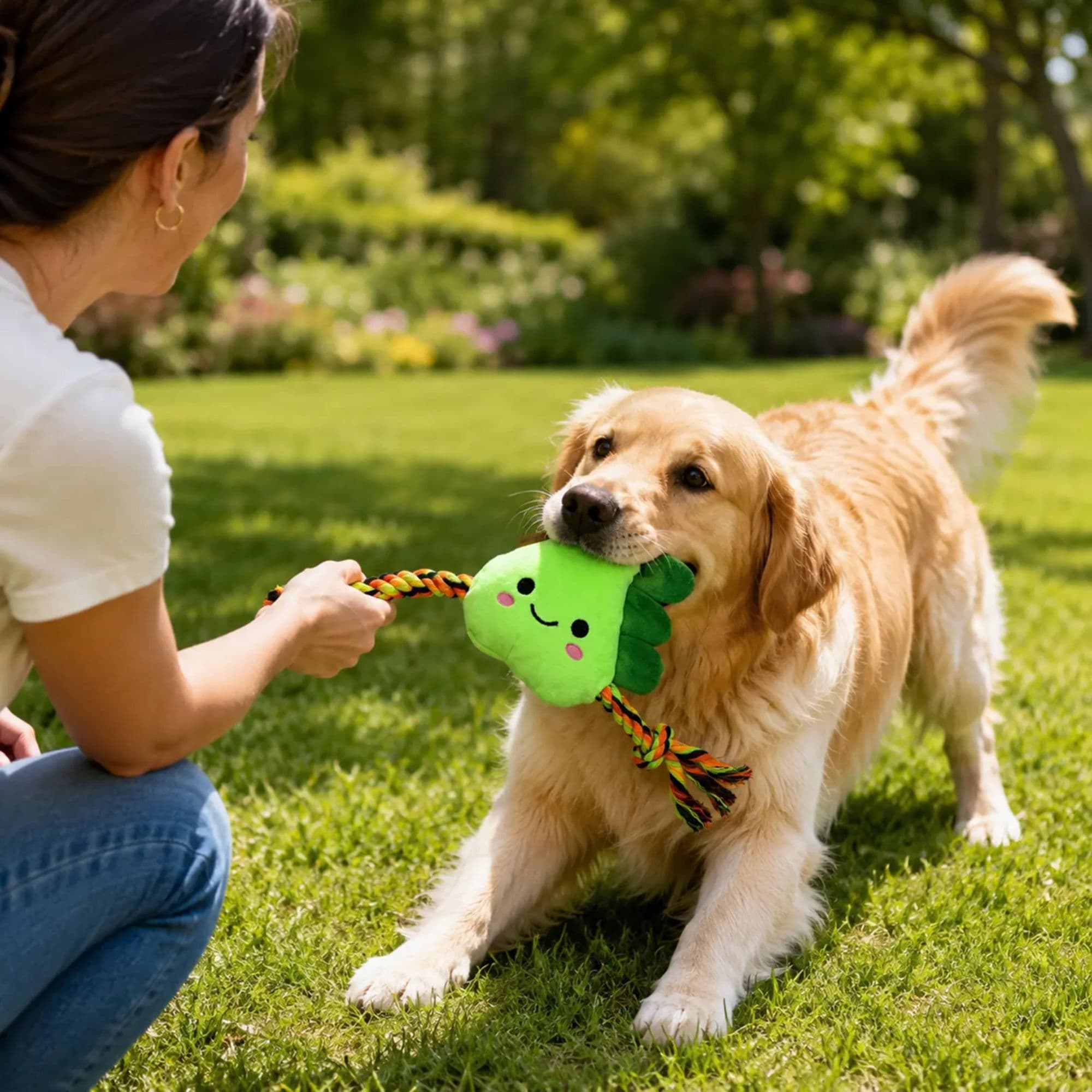 Brinquedo de pelúcia para cachorro com som para entretenimento, brinquedo para mastigar cães de médio e pequeno porte