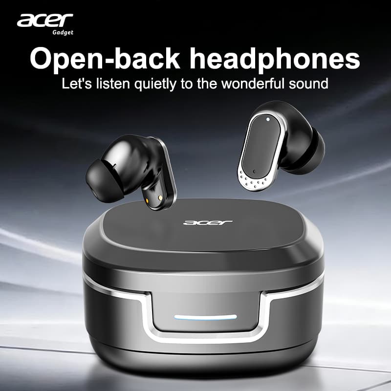 Fones de ouvido Acer OHR751 com microfone, tipo C, fones de ouvido sem fio, fones de ouvido Bluetooth, chip Bluetrum