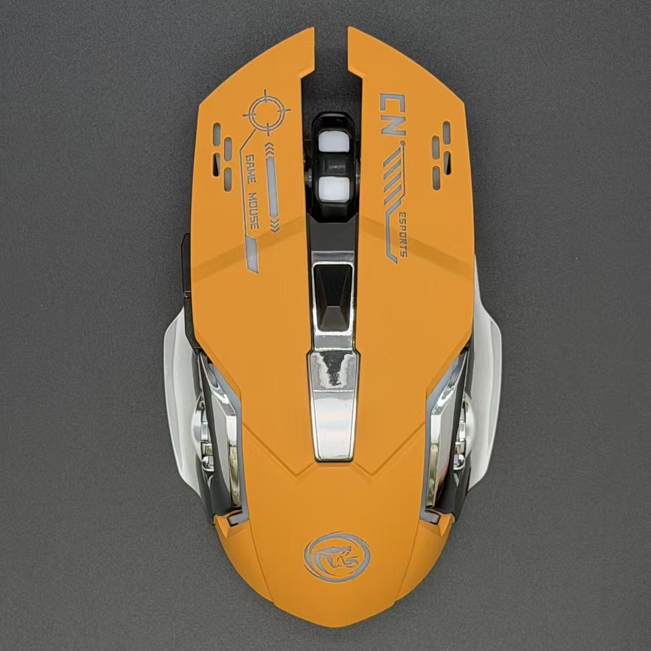 Mouse Sem Fio, Mouse Gamer Luminoso Silencioso Recarregável 2.4G Bluetooth Duplo