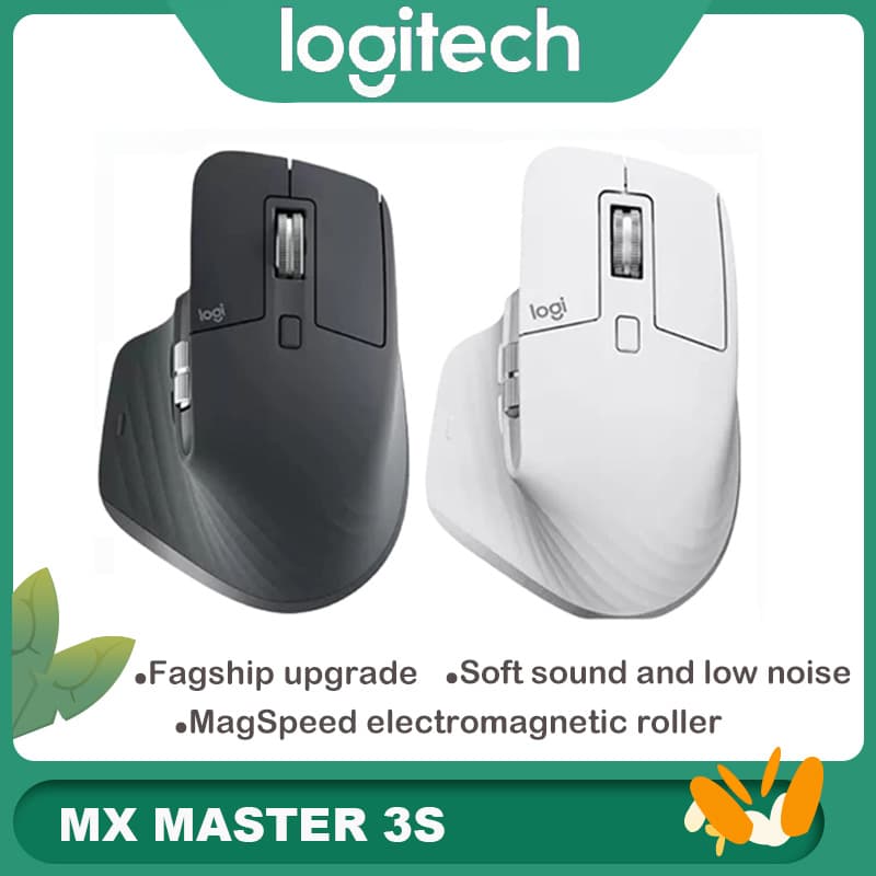 Mouse Logitech MX MASTER 3S, mouse Bluetooth sem fio, ergonômico, recarregável, silencioso, com rastreamento avançado,
