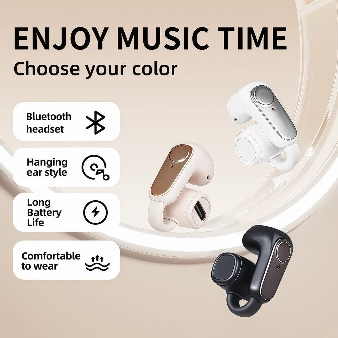 Fones de ouvido Novos Fones de ouvido Esportivos Sem Fio Bluetooth com Clipe de Condução Óssea Fones de Ouvido à Prova