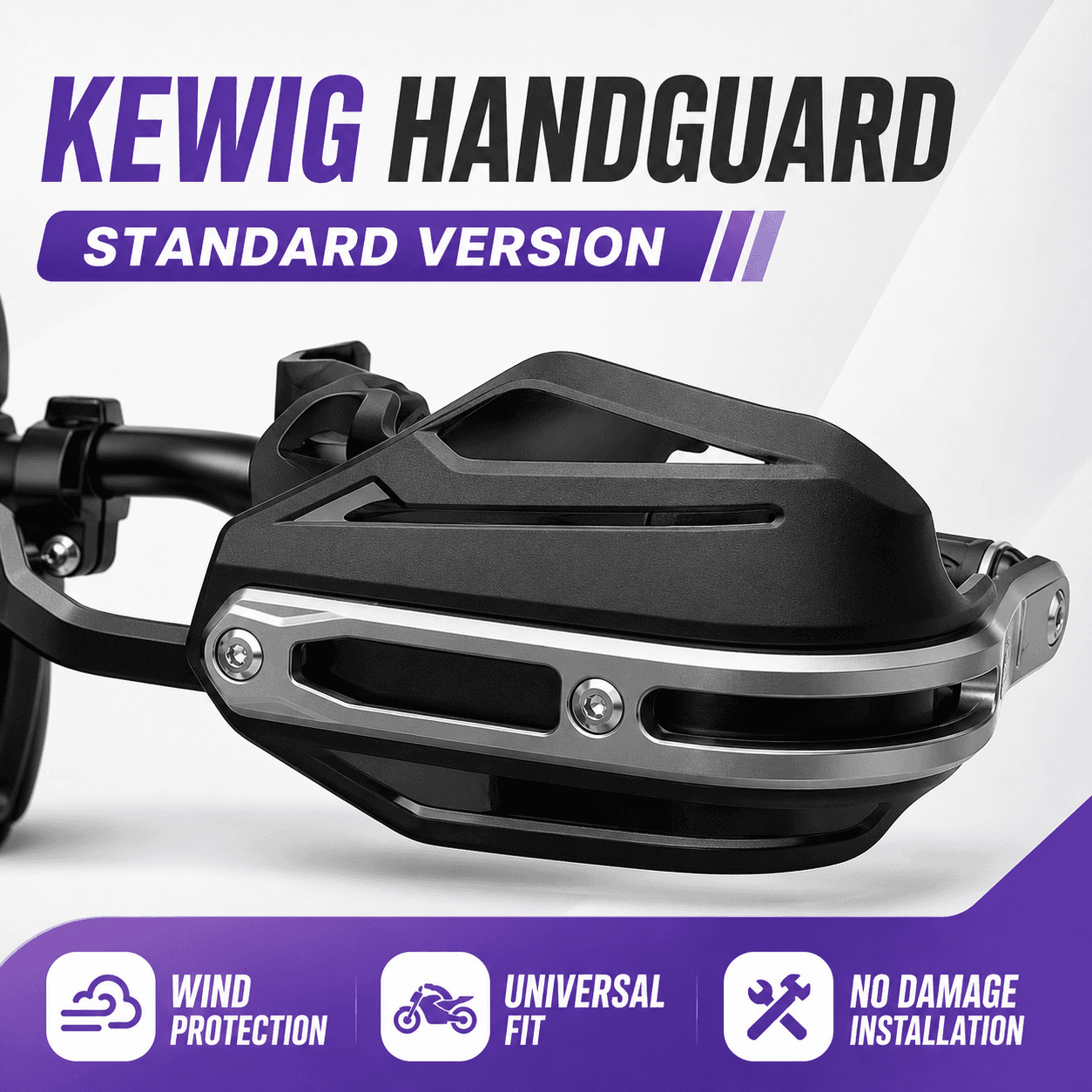 Kavago Handguard Defletor De Vento Universal Fit Acessórios Para Motocicleta Sem Sinal De Volta