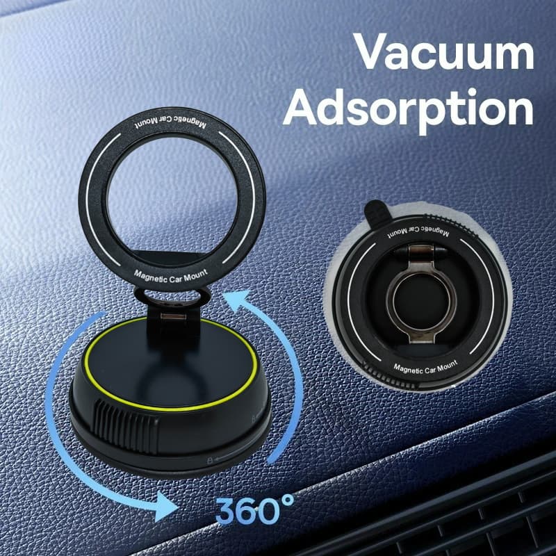 Suporte Magnético para Celular para Carro com Ventosa Rotação 360°