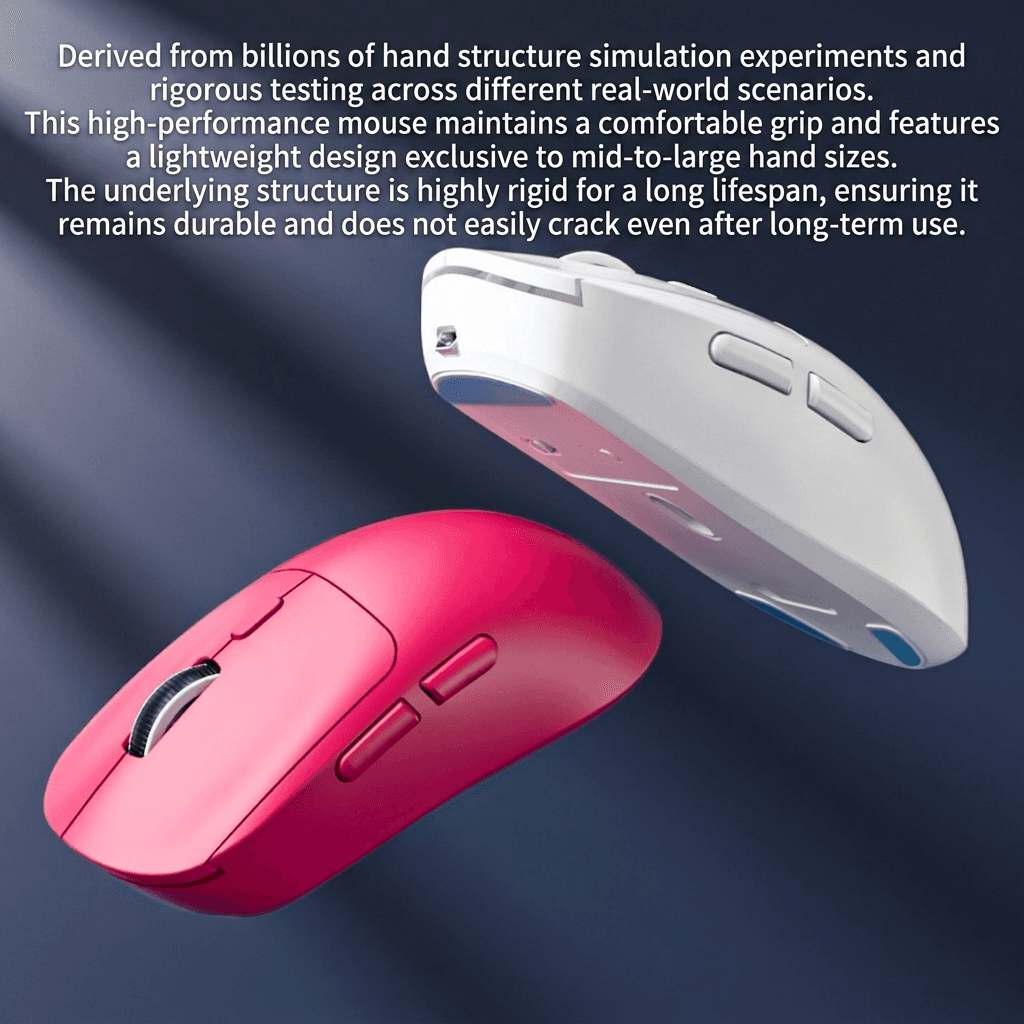 HXSJ 348 Mouse Gamer Bluetooth BT5.3 Sem Fio, Leve, Ajustável 10000 DPI, Compatível com Desktop e Notebook