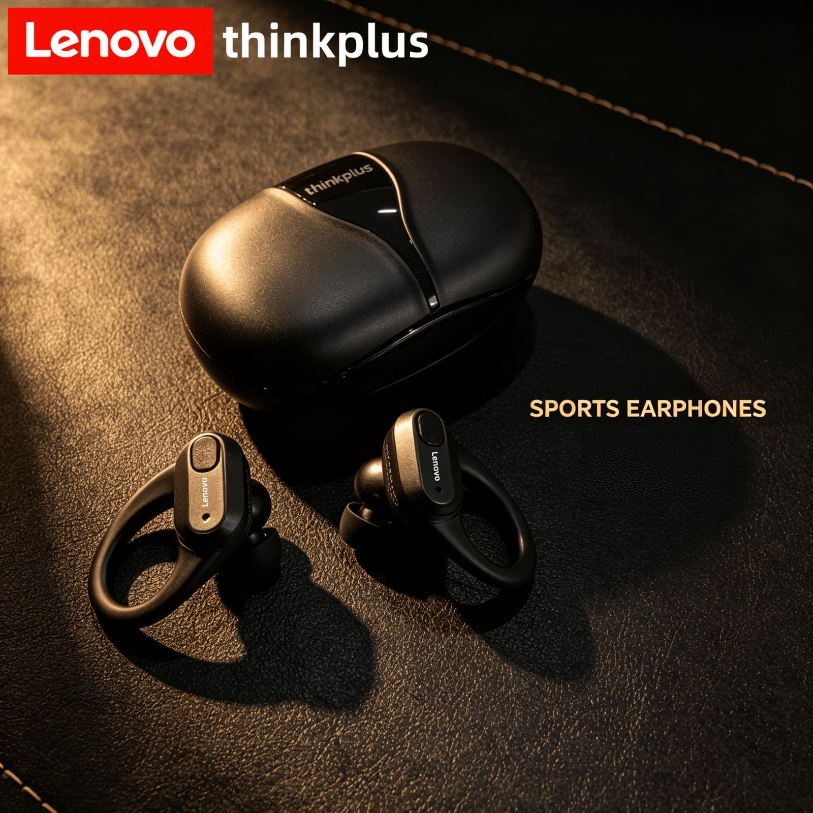 Fones de ouvido Lenovo XT80 Fones Bluetooth sem fio Indicador digital de LED de energia Fones esportivos à prova d'água