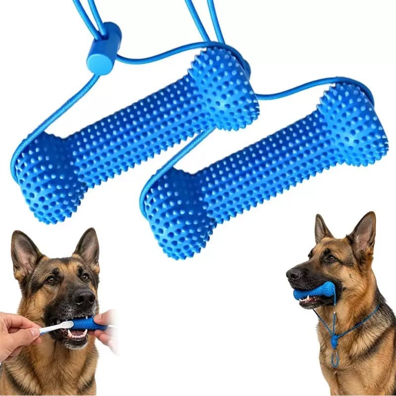 Auxílio para Escova de Dente para Cachorro, Brinquedo de Mastigar para Limpeza Oral, Brinquedo de Limpeza Dentária para