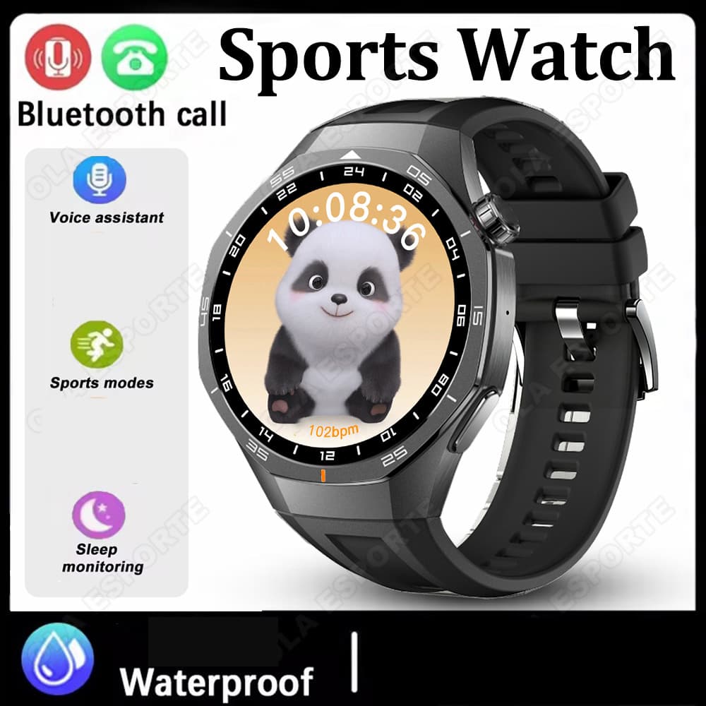 Novo Relógio Esportivo 5 MAX Smartwatch Tela AMOLED NFC Bluetooth Chamada Saúde à Prova D'água Smartwatch para Homens e