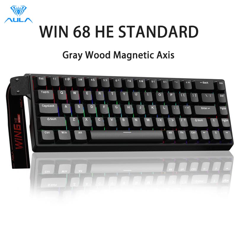 Teclado Mecânico AULA Win60 He 60%, Troca Rápida de Switches, Com Fio Magnético, Teclado Mecânico para Jogos E-Sports,