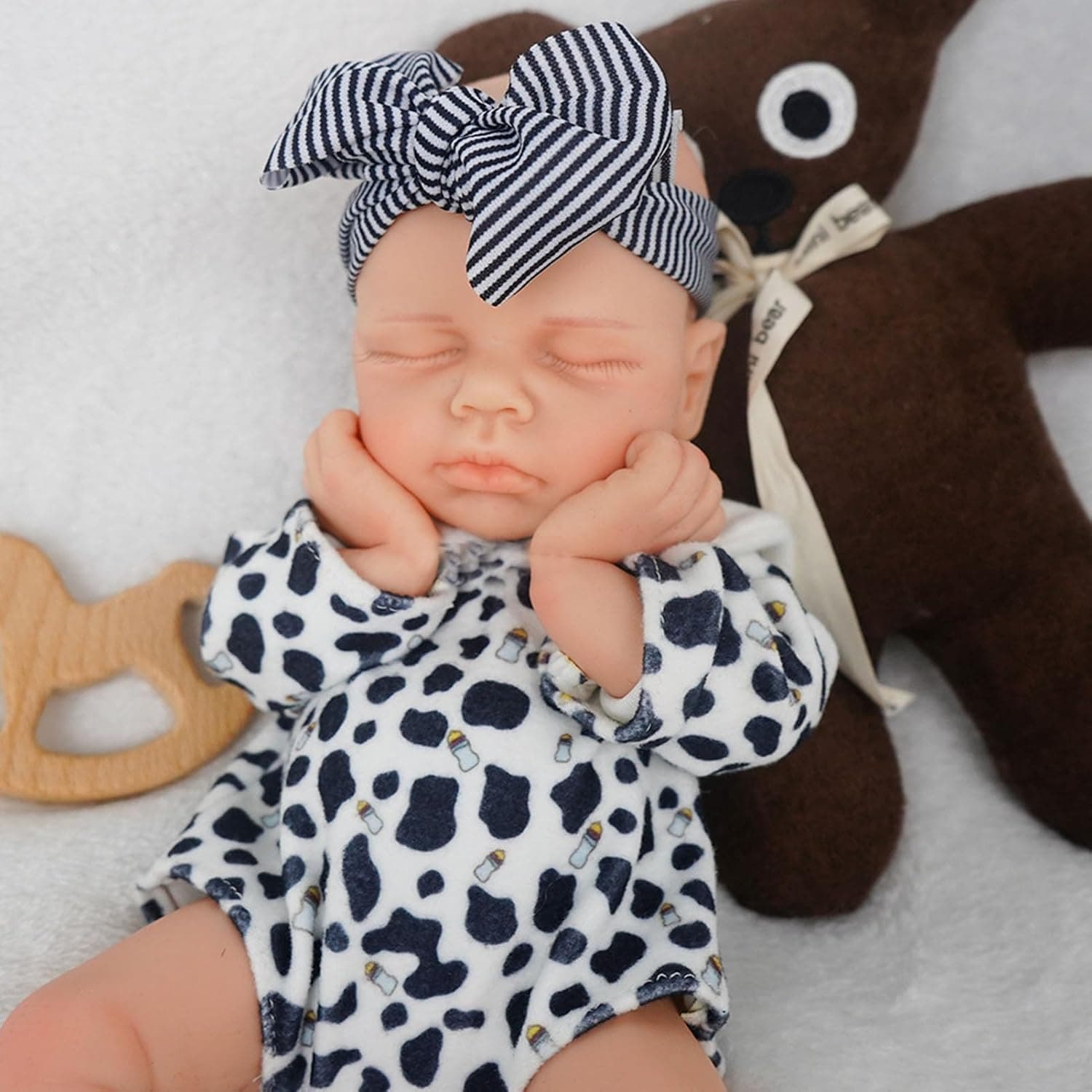 Corpo macio com membros articulados, bebê reborn de 15,5 cm. Boneca adorável para dormir, presente de aniversário,