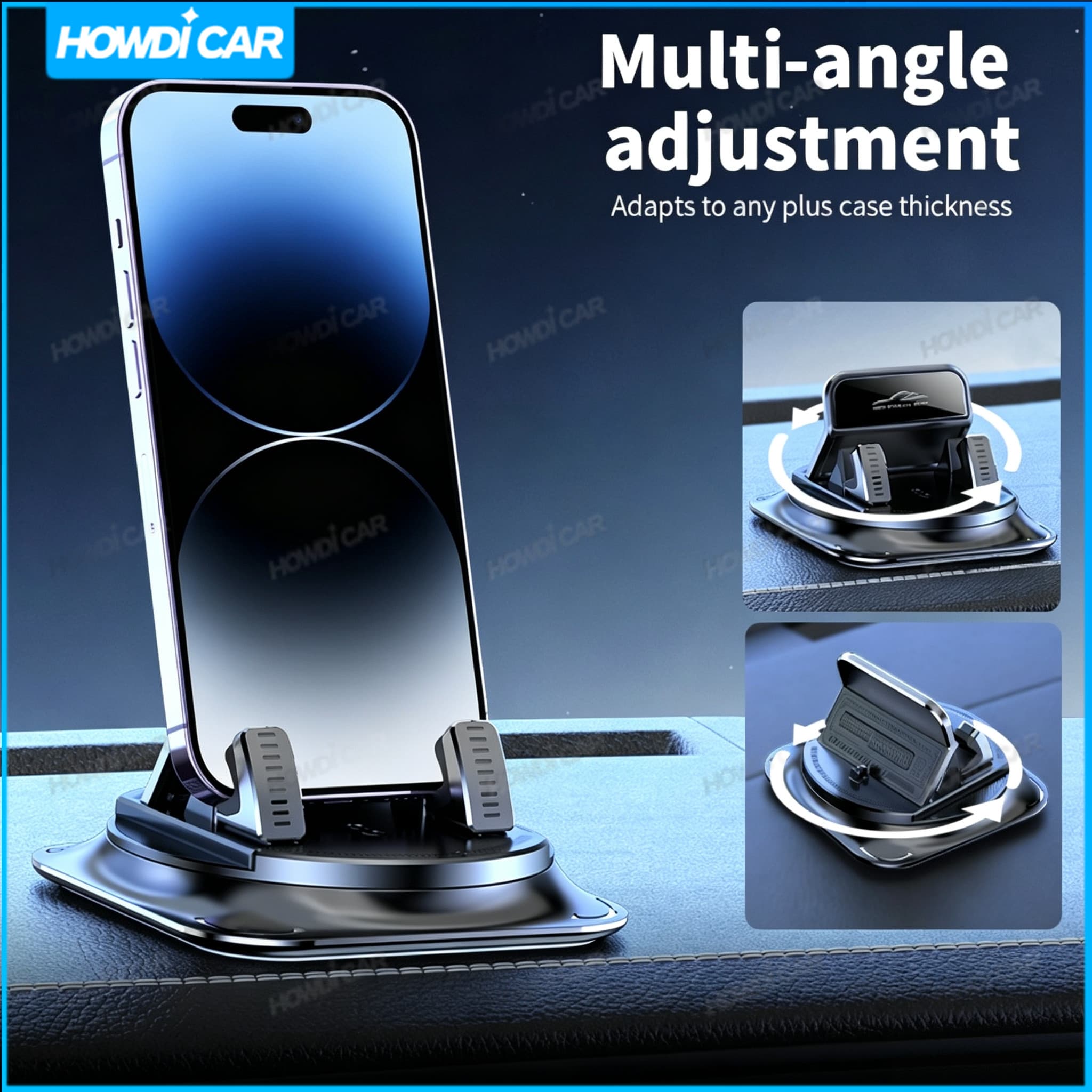 Suporte universal para telefone de carro, almofada antiderrapante para painel, suporte de navegação