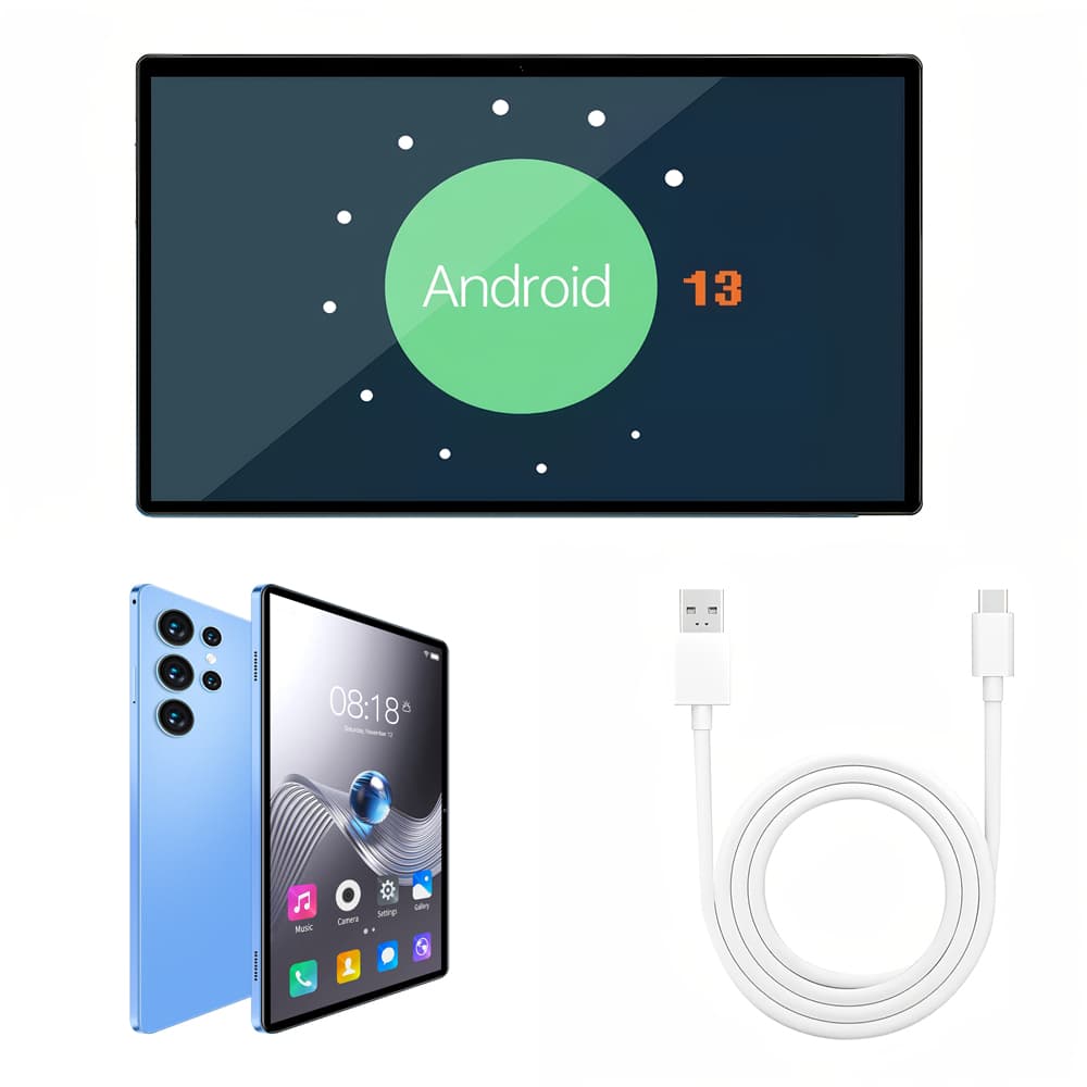 Tablet Android 10,1 com 4GB de RAM, 64GB de ROM, Android 13, suporte a rede móvel, Wi-Fi, Bluetooth, câmeras duplas