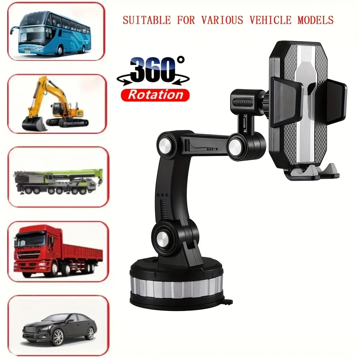 Saimili 360 ° Suporte Giratório De Telefone Para Carro Console Central , Montagem Universal Gps E Smartphones