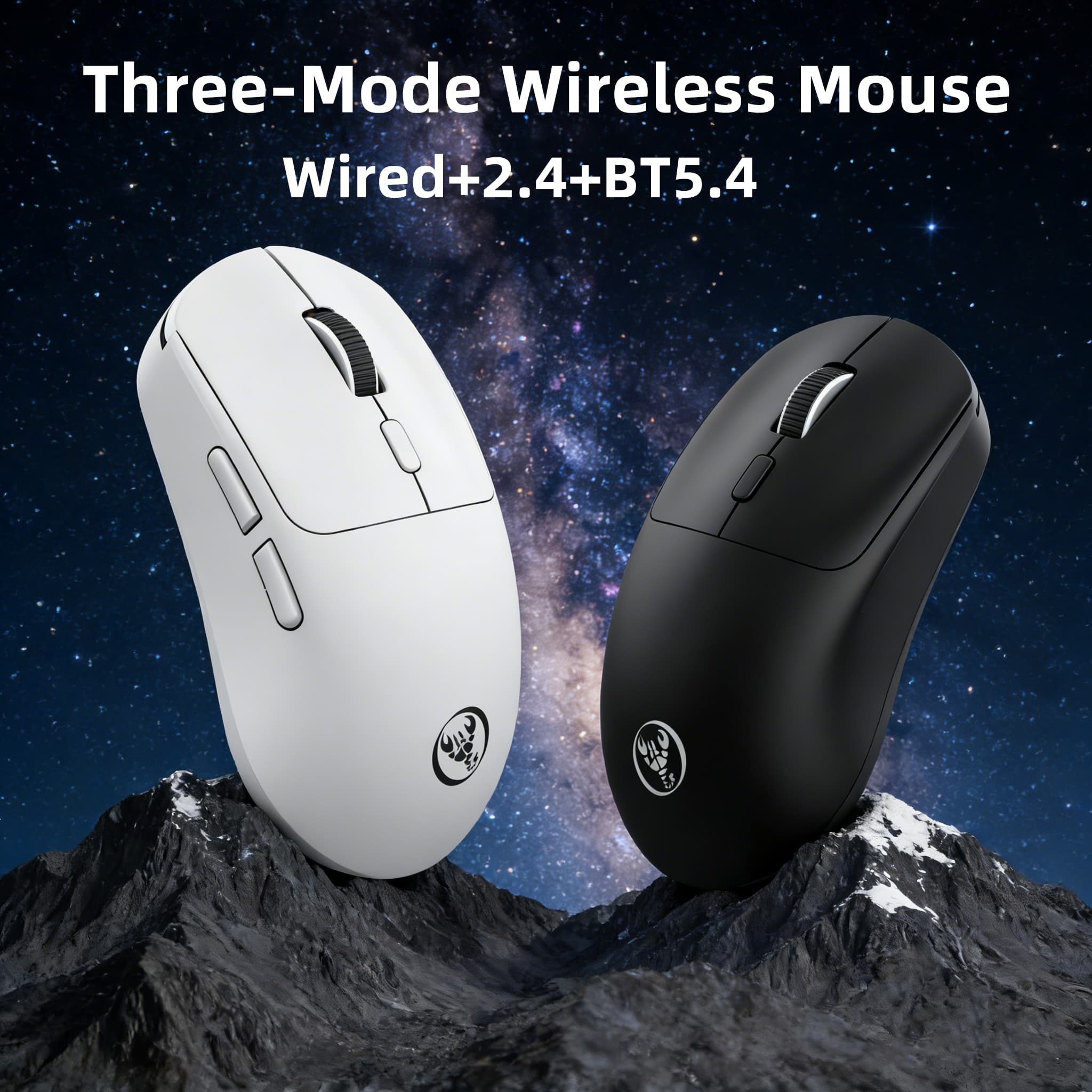 Mouse Gamer Bluetooth T30 3 Modes Recarregável, 2.4G USB Sem Fio, RGB para iPad/Tablet/Laptop/ComputadorChristmas