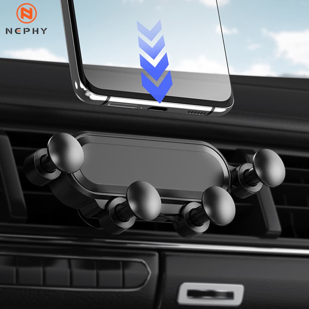 Suporte Para Telefone Por Gravidade Saimili Ventilação De Ar Carro À Prova De Choque Gps Smartphone De 4.7 A 7 Polegadas