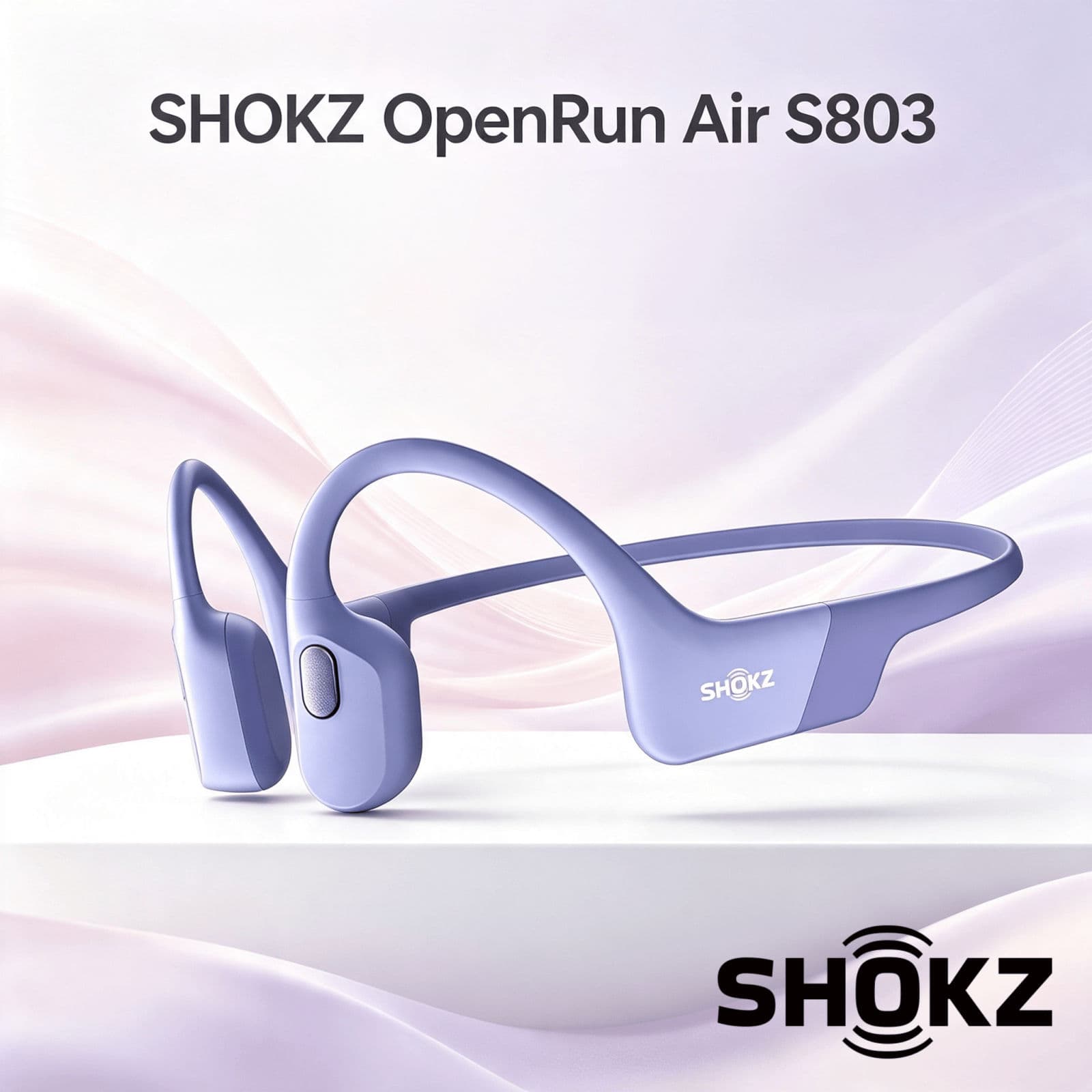 Shokz OpenRun Air S803 Fones de Ouvido Condução Óssea Fones Bluetooth Abertos Fones de Ouvido Resistentes ao Suor