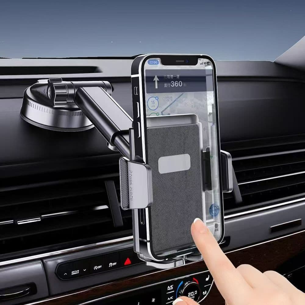 Suporte universal para celular de carro rotativo 360 graus com ventosa para para-brisa e painel