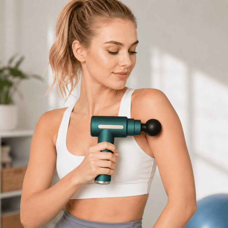 Mini Pistola de Massagem Portátil Recarregável Massageador de Tecidos Profundos para Alívio Muscular em Viagens,