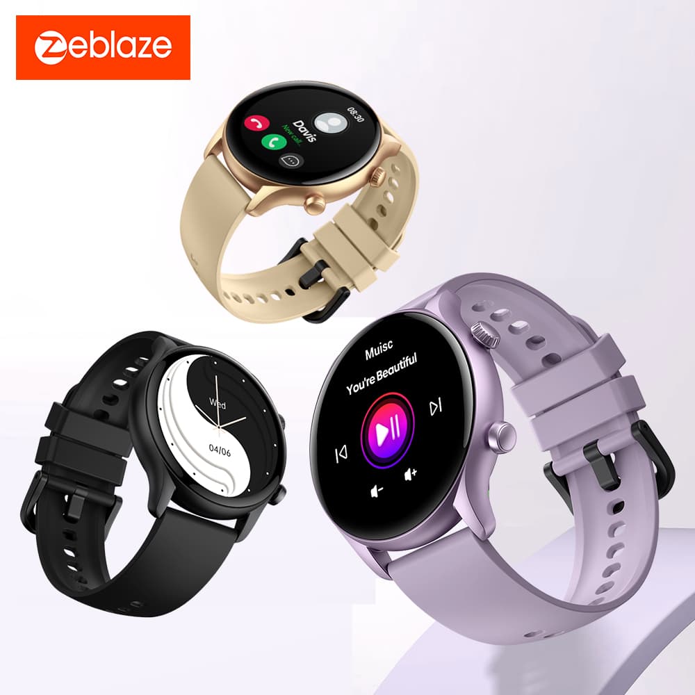Zeblaze Btalk 3 Plus Chamada De Voz Relógio Inteligente 1.39'Grande HD Display Colorido Fitness Tracking Smartwatch Para