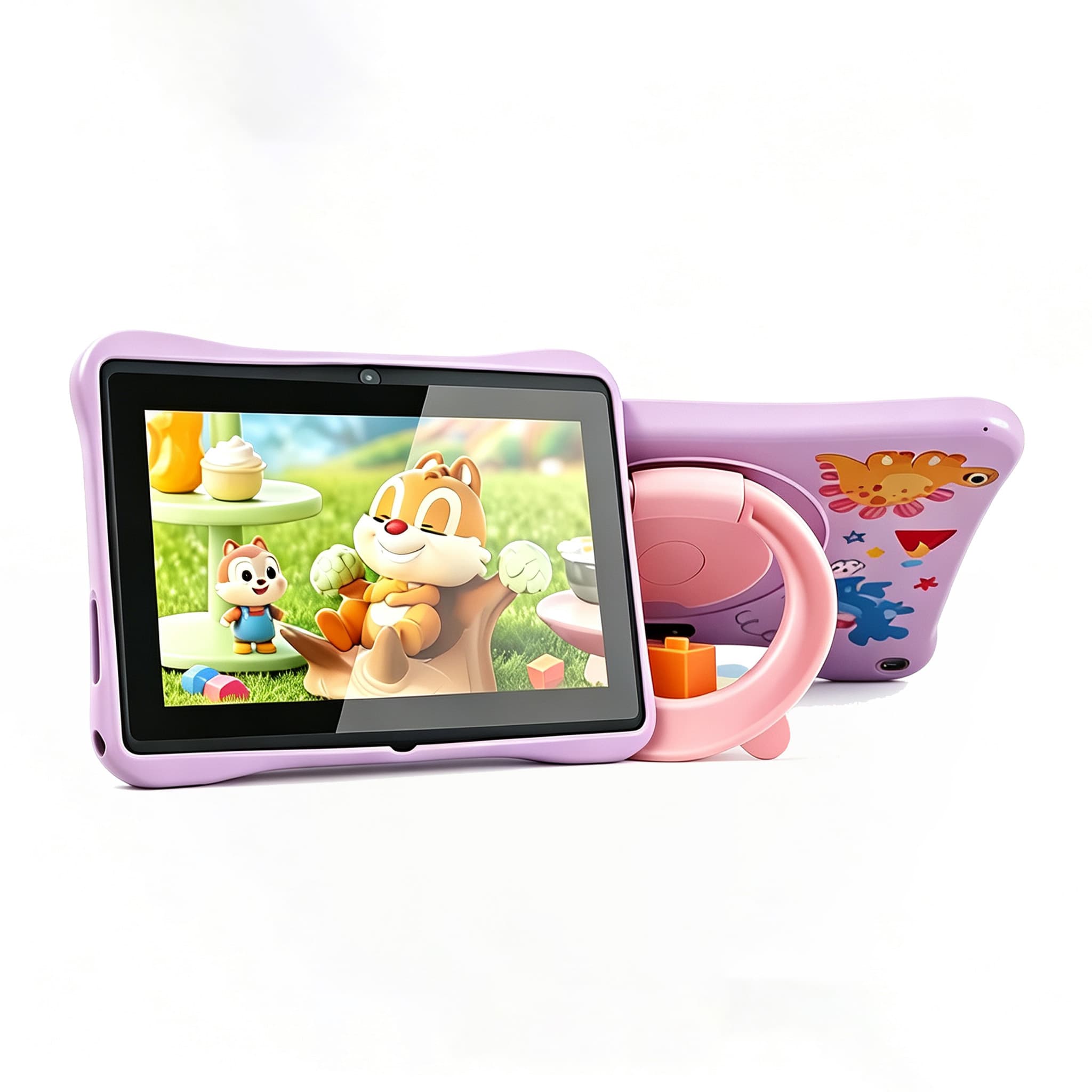 Tablet infantil ATMPC de 7 polegadas, tablets Android, memória expansível de 2 GB + 2 GB + armazenamento de 16 GB,