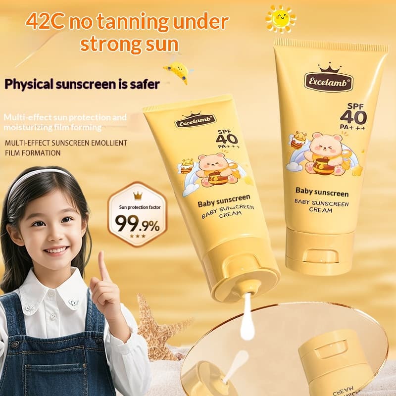 JOJO DIARY Protetor Solar Infantil e Infantil, Protetor Solar Físico Puro de Verão, Protetor Solar para Bebê