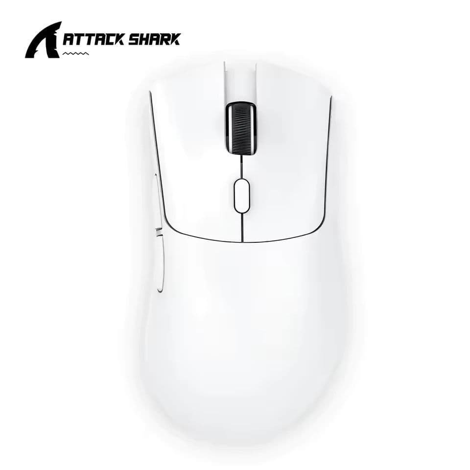 Mouse Gamer Sem Fio Tri-Modo ATTACK SHARK R1 PAW3311 18000 DPI 59g Leve Bluetooth 2.4G com fio para PC Notebook
