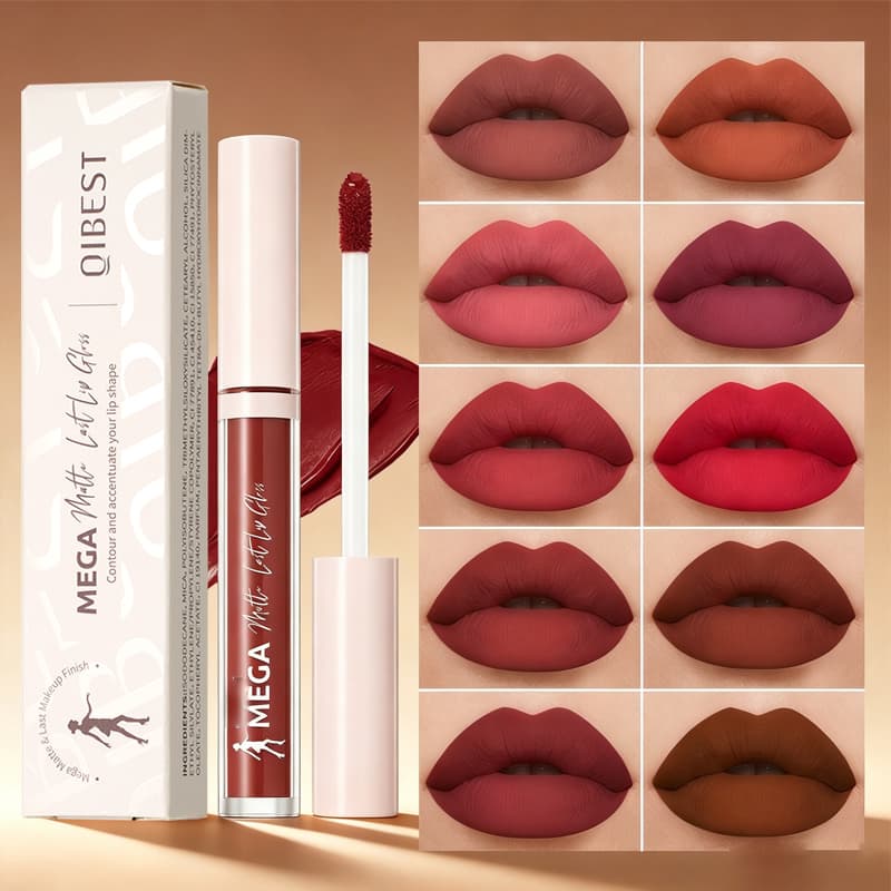 Batom Líquido Velvet Matte, à Prova de Transferência, Longa Duração, Altamente Pigmentado, Realça o Tom de Pele