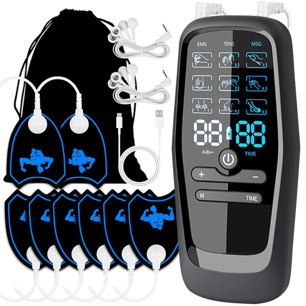  Fisioterapia Tens Massageador Recarregável 858 Estimulador Muscular Eletroacupuntura Massagem Corporal