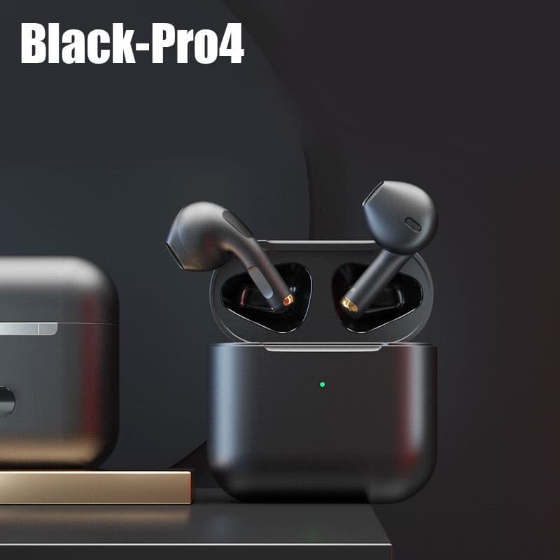 Fone de Ouvido Pro 4 TWS Fone Bluetooth Esportivo Sem Fio Graves HiFi Fones de Ouvido Estéreo para Corrida Earbuds para