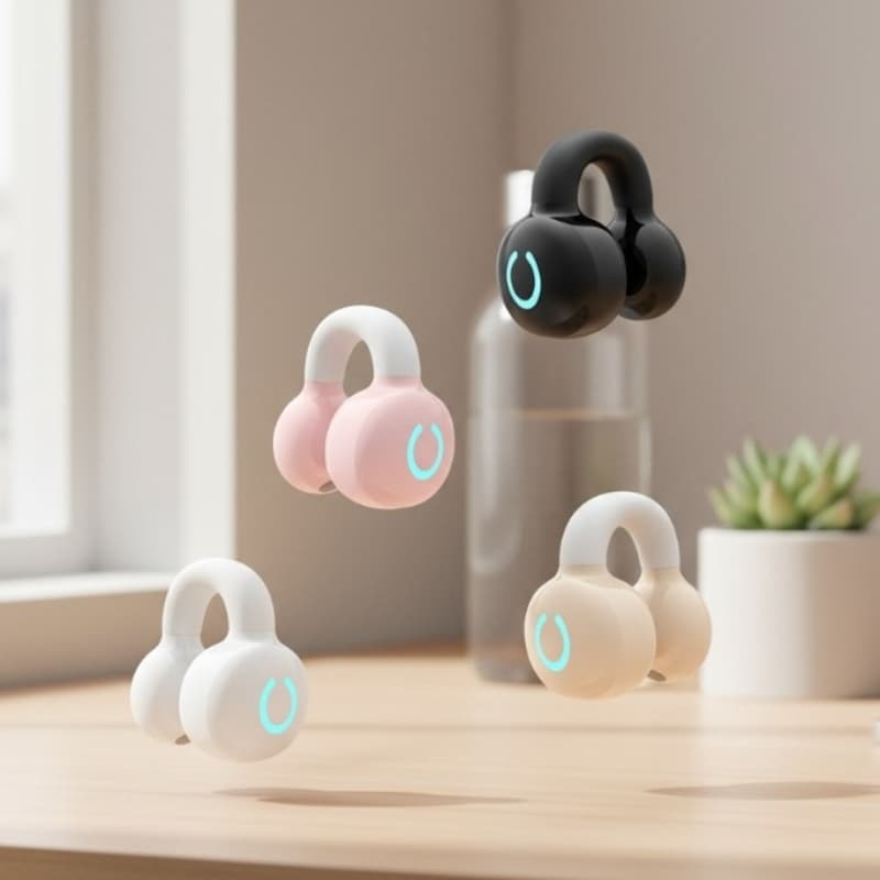 Fones de Ouvido Sem Fio Y9, Fone Bluetooth com Condução Óssea, Cancelamento de Ruído, Chamada HD, Estéreo, Mini Fone com