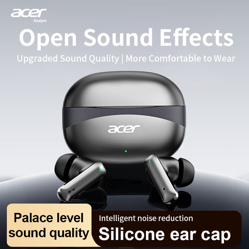 Acer OHR750 Fones De Ouvido Sem Fio Bluetooth Com Microfone Tipo-C Earpods 29 Impedância 50Hz-20KHz Ampla Frequência Par
