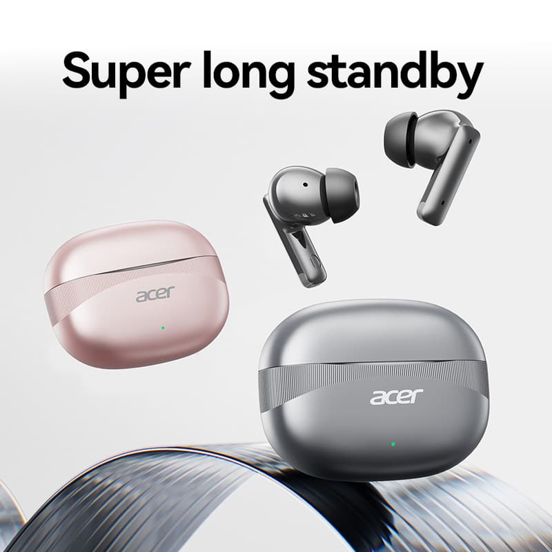 Fone de ouvido sem fio Acer OHR750, fones de ouvido Bluetooth, fones de ouvido tipo C, com microfone, fones de ouvido