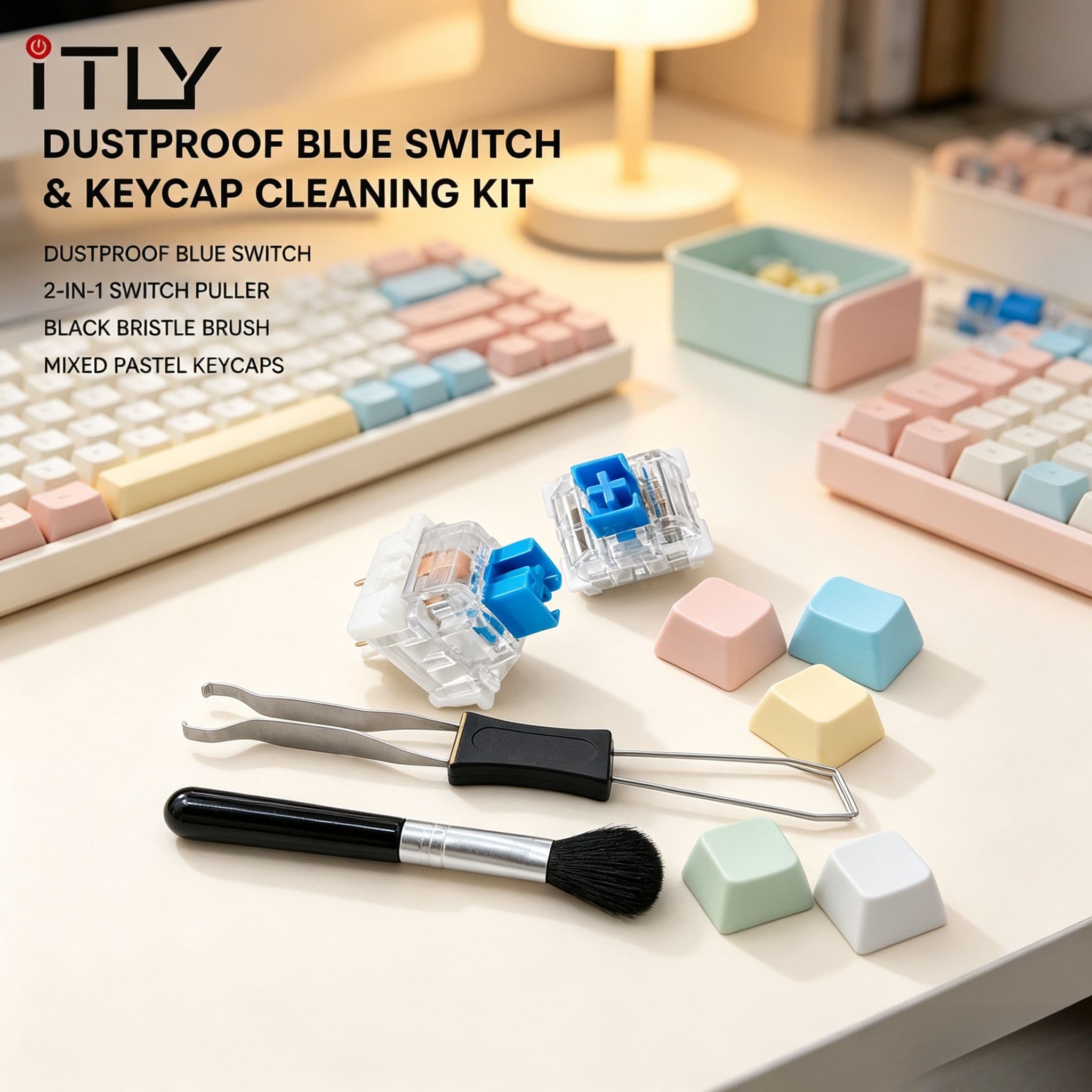 Kit de acessórios para teclado mecânico DIY Kit de acessórios para teclado mecânico à prova de poeira interruptor +