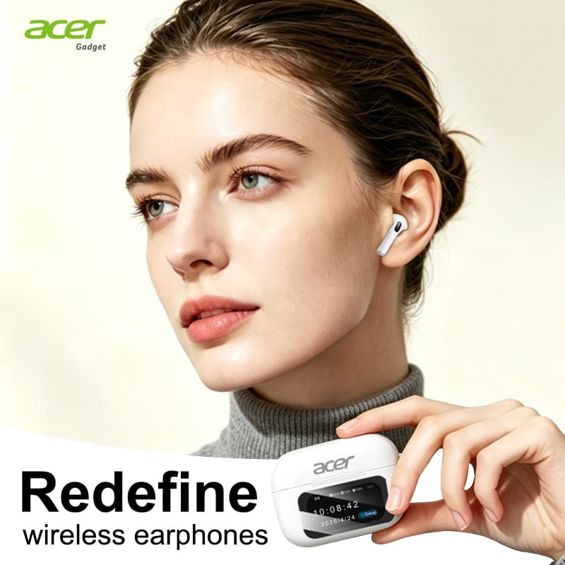Fones de ouvido Acer OHR802, sem fio, com microfone, Bluetooth, fone de ouvido, fone de ouvido, headset, 13 mm,