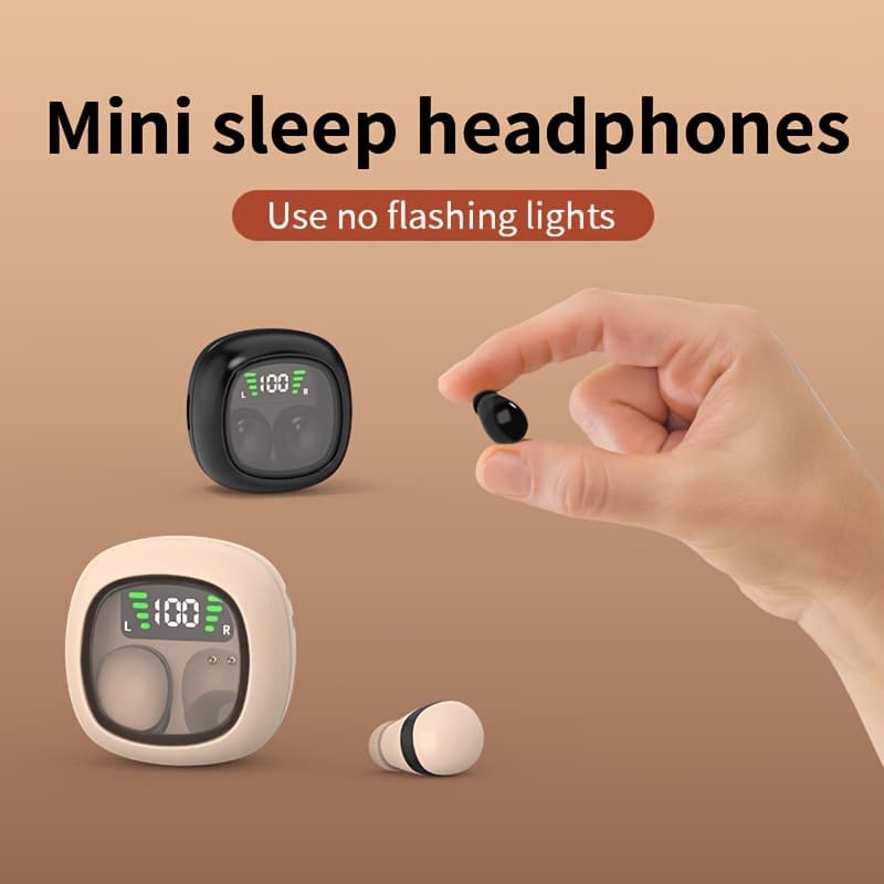 Fones de ouvido mini, fones sem fio Bluetooth com cancelamento de ruído, estéreo HiFi, controles por toque, fones para