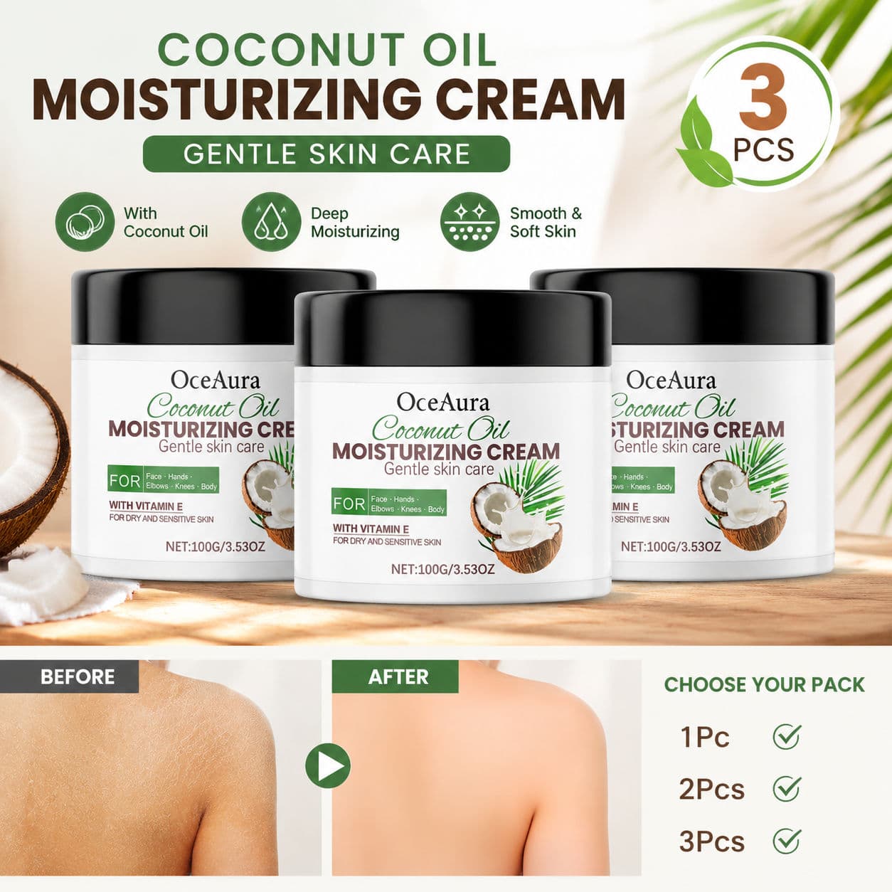 Loção Corporal Hidratante Profissional Coco Creme Hidratante Óleo Mineral Glicerina Para Pernas Secas Cuidado Corporal