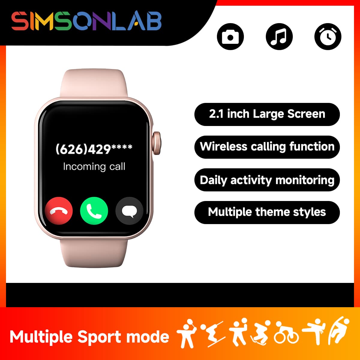 Relógio Inteligente G34 Tela AMOLED 466×466, Chamada Bluetooth, Smartwatch AI à prova d’água IP68, Relógio esportivo