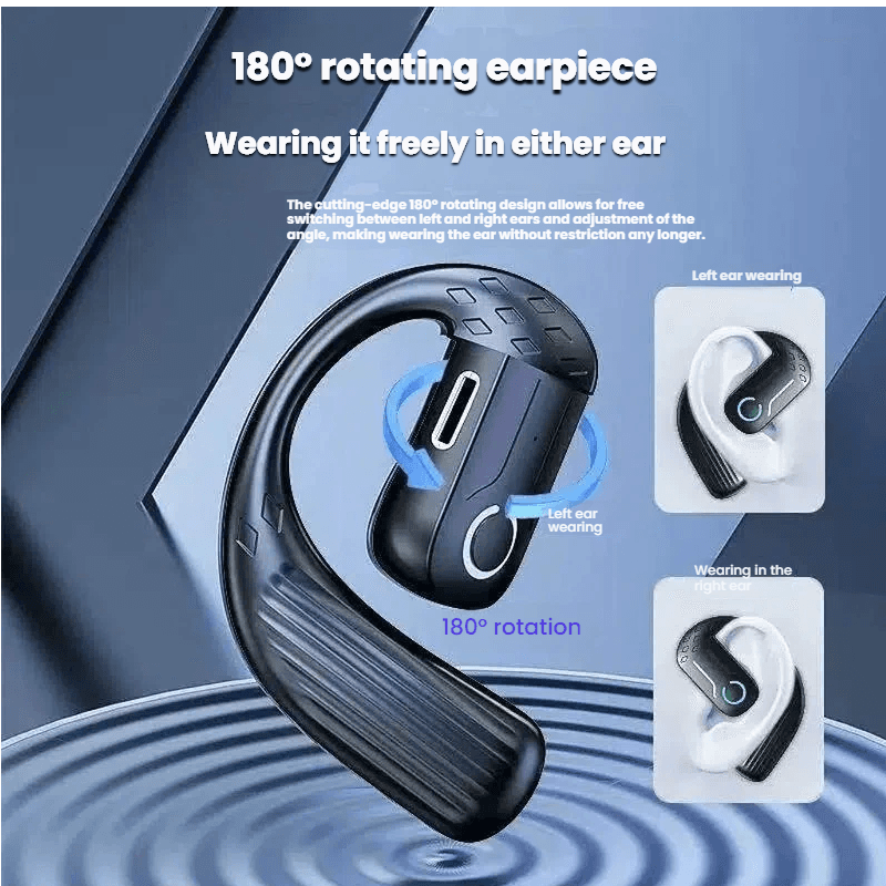 Fones de ouvido B01 com fone Bluetooth sem fio 5.4 para uma orelha, fones de ouvido intra-auriculares, fones de ouvido