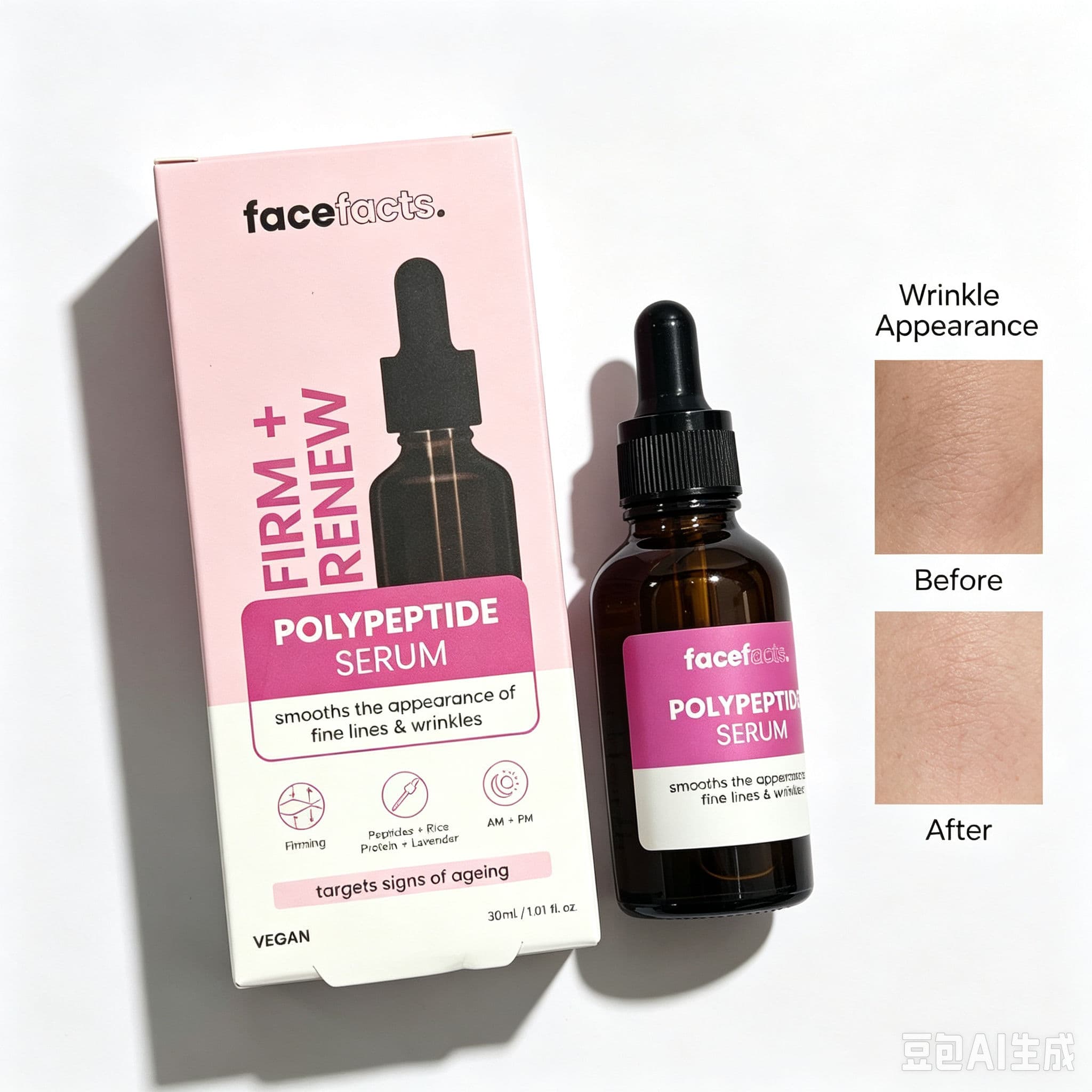 Facial de Poli Rejuvenescedor - Minimiza Rugas, Linhas Finas, Estimula , Essência Hidratante Anti-Idade para a Pele