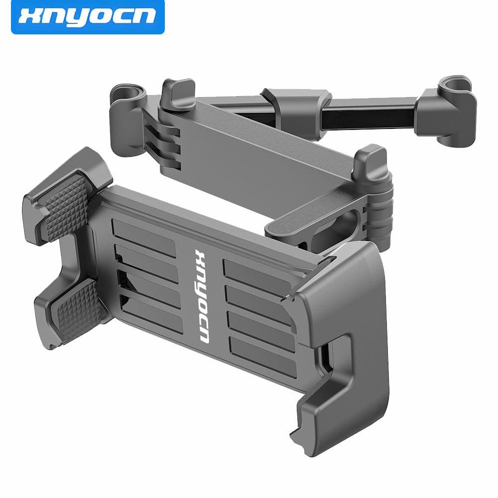 Suporte de Tablet e Celular para Encosto do Carro com Braço Extensível, Grampo Dobrável, Rotação 360°, Suporte para