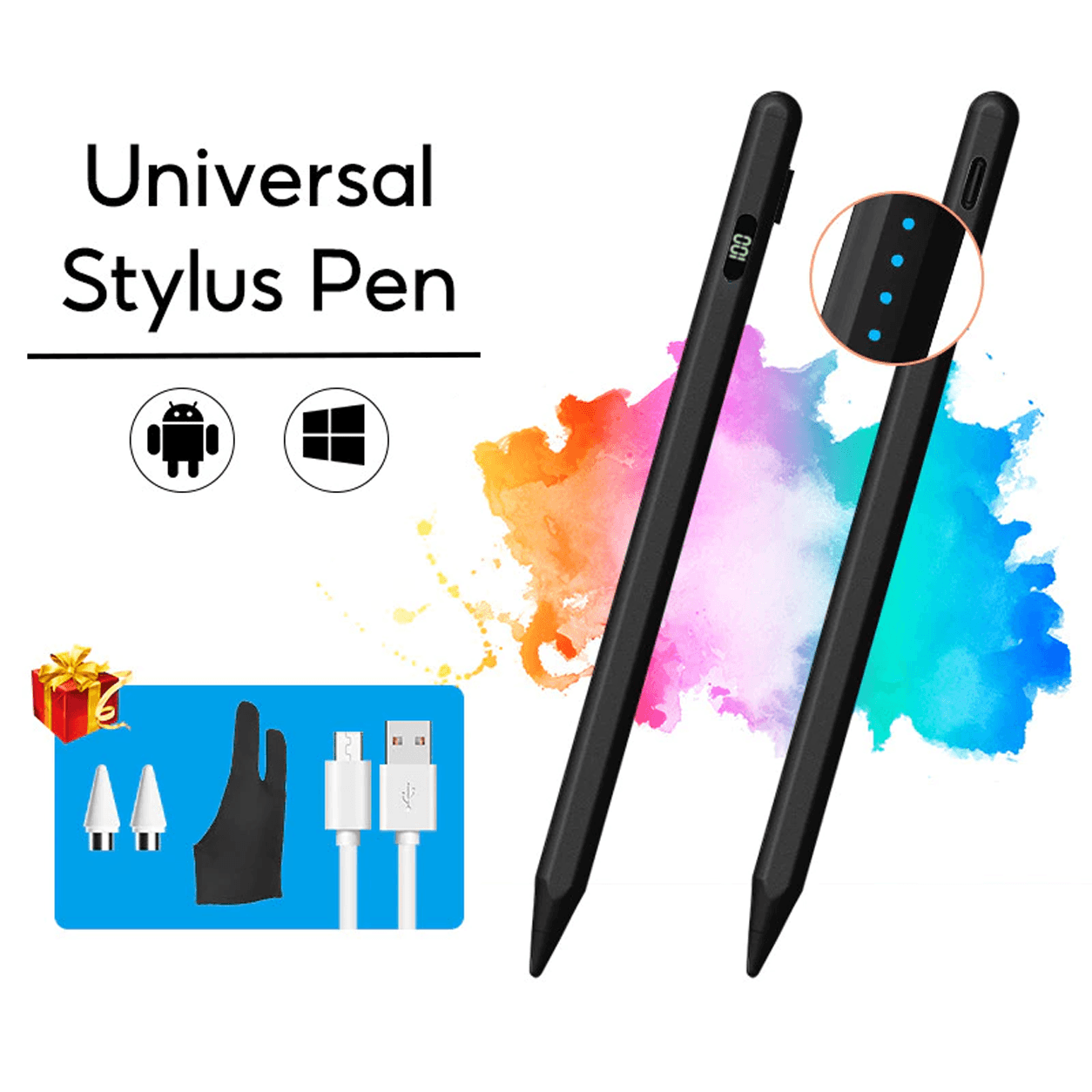 Nova Caneta Universal Stylus para Tablets, compatível com iPad, Apple Pencil, smartphones Xiaomi Redmi
