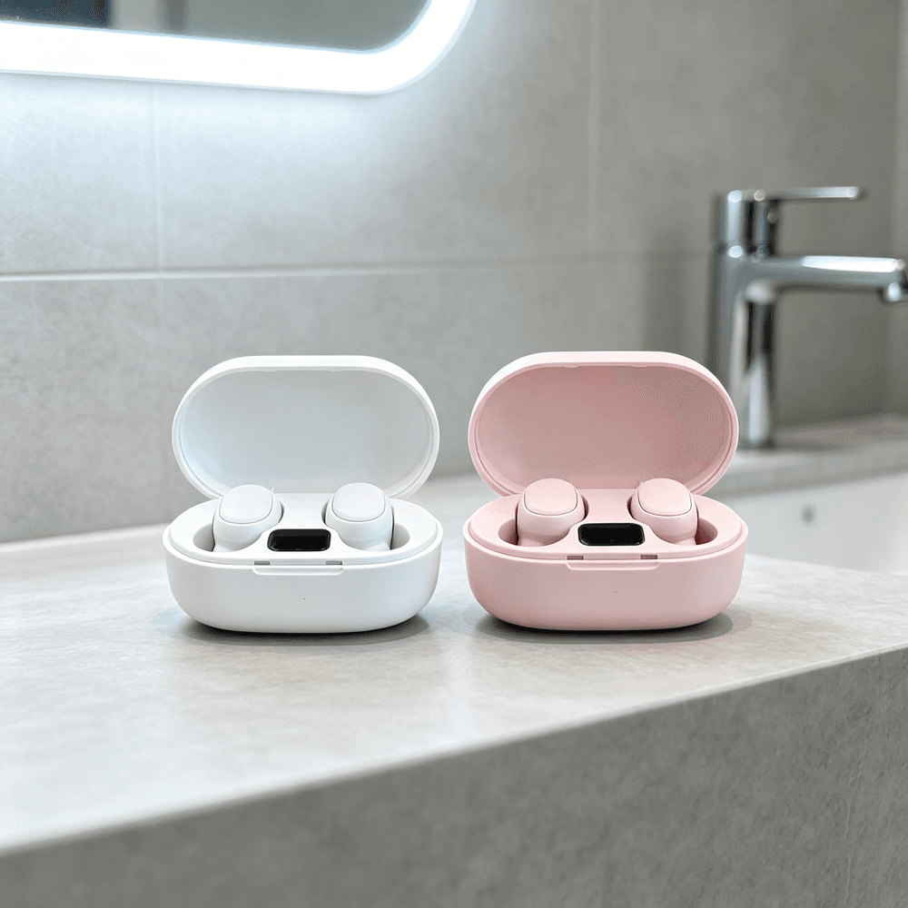 Fones de ouvido Bluetooth E6s Fones de ouvido Bluetooth com ajuste seguro Inclui múltiplos tamanhos de pontas de