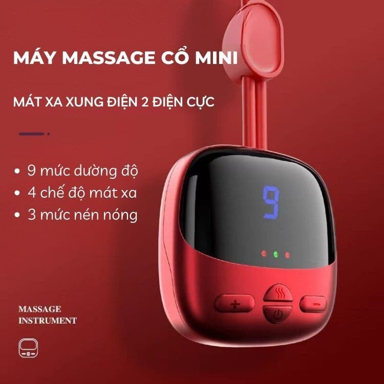 H4Y Mini Massageador de Pescoço e Ombros Portátil EMS, Massageador de Relaxamento Muscular Cervical de Fácil Uso com 6