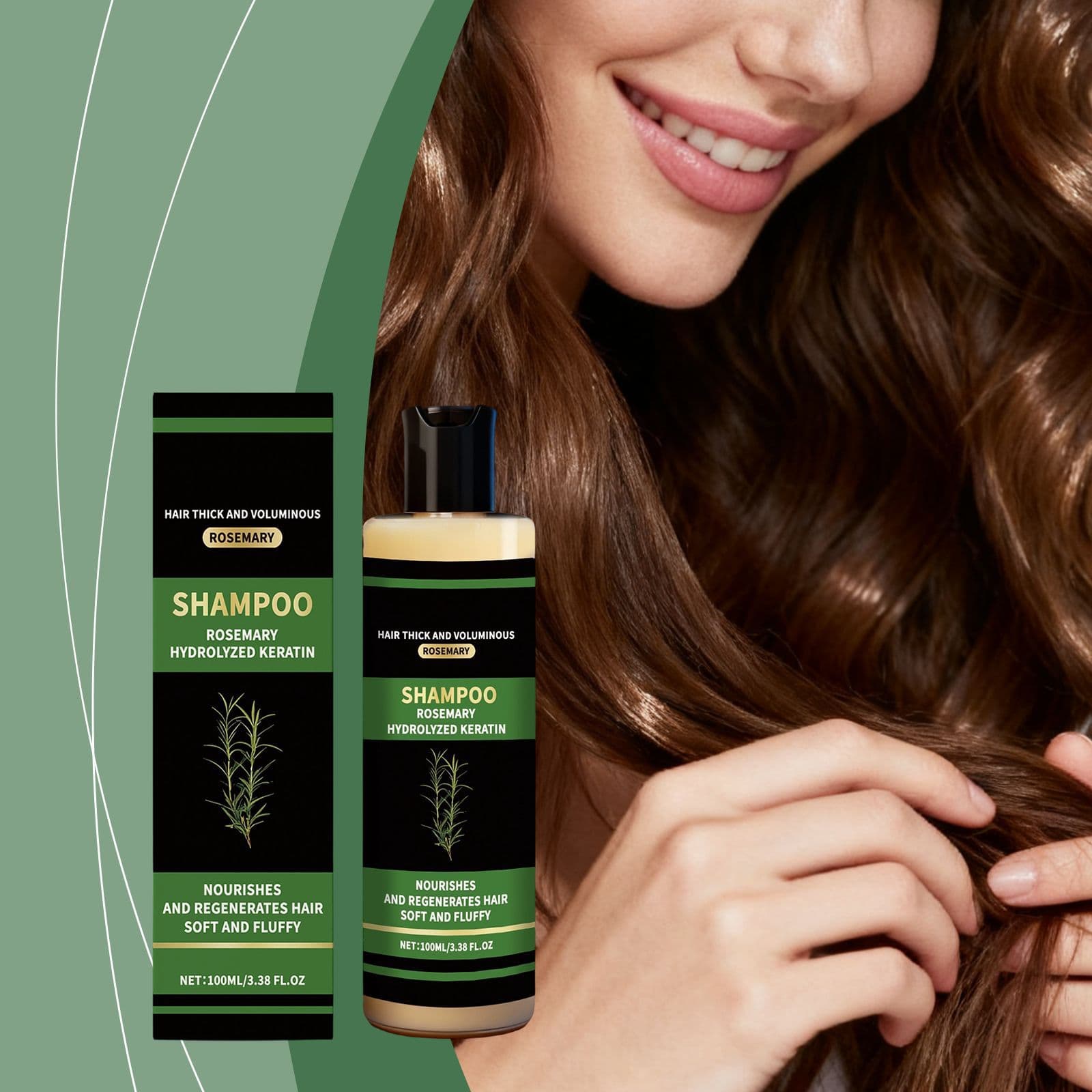 Shampoo Hidratante de Queratina a Base de Água 100 ml para Cabelos com Coloração, Fórmula Hidratante e Leve para Cabelos