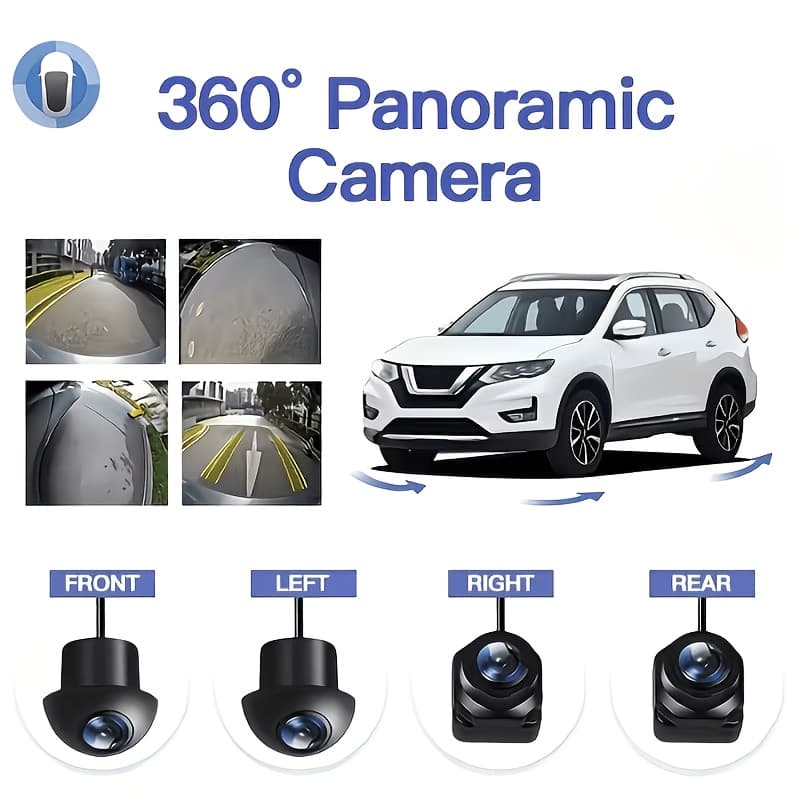 Para Câmera De Visão Traseira Panorâmica De 360 Graus , Cor Completa , Ahd 1080p , 4 Canais , Noturna , Assistência Ao E